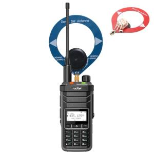 Radtel RT-860 Multi Band Ham Radio HF UHF VHF Dual Band with AM USB LSB CW CB LW MW SW SSB Reception, 1024 Channels, 2000mAh Battery, Type-C Charging (with SW/MW Antennas)
