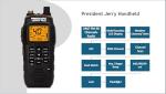 President Road Warrior CB Radio Kit –President Jerry AM/FM Handheld CB Radio w/Vehicle Charging System and Virginia F (Fixed Angle) Antenna Bundle, Suitable Communication for Off-Road Enthusiasts.