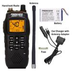President Road Warrior CB Radio Kit –President Jerry AM/FM Handheld CB Radio w/Vehicle Charging System and Virginia F (Fixed Angle) Antenna Bundle, Suitable Communication for Off-Road Enthusiasts.