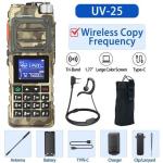 US Baofeng UV25 Walkie Talkie Long Range Rechargeable Tri-Band Two Way Ham Radio