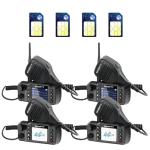 GODPTT Global Car Walkie Talkie【Free for Life】, 4G LTE PoC Two-Way Radio, Nationwide Long Range PTT, Equip SIM Cards, Active Noise Canceling, 1-Year Free Data (4-Unit C616)