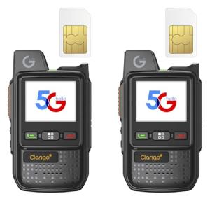 CLARIGO C 2 Pack Global Walkie Talkies with Lifetime Use SIM Card Nationwide LTE POC Two Way Radios Long Range Dual SIM Cellular Network Radio 6800mAh 3000 Miles Flashlight (V1-280)