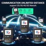 CLARIGO C 2 Pack Global Walkie Talkies with Lifetime Use SIM Card Nationwide LTE POC Two Way Radios Long Range Dual SIM Cellular Network Radio 6800mAh 3000 Miles Flashlight (V1-280)