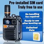 Walkie Talkies Fast Radio Unlimited Range Nationwide Long Distance 8000 Miles Handheld 4G LTE POC Two Way Radio Push to Talk Over Cellular Radio Long Range Walkie talkies (2 with SIM Card)