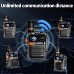 Walkie Talkies Fast Radio Unlimited Range Nationwide Long Distance 8000 Miles Handheld 4G LTE POC Two Way Radio Push to Talk Over Cellular Radio Long Range Walkie talkies (2 with SIM Card)