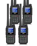 KSUN POC Radio with SIM Cards, Global Walkie Talkies UHF Handheld Two-Way Radios, Unlimited Range Cellular Network Rechargeable Push to Talk Over for Adults Hiking, 4 Pack CT80