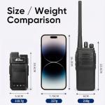 Lifetime Free 4G LTE Walkie Talkies with Multiple Batteries & Noise-Cancelling Headset, No Monthly Fee Unlimited Range POC Two-Way Radio, Extra Batteries Included, Nationwide Push-to-Talk for Business