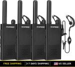 Baofeng T26 Walkie Talkies Long Range, Rechargeable Li-ion Battery 16 FRS Channe