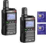4G POC Walkie Talkies with 1 Year SIM - Long Range 5000 Miles (2 Pack)