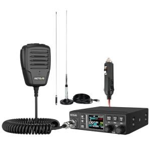 Retevis MB3B CB Radio Kit with Antenna, NRC Noise Cancellation, Long Range CB Mobile Radio, WX Channel, Brightness Color LCD, AM/FM, 12V/24V, EMG Channels 9/19 Radios for Long Haul Trucker Off-Road