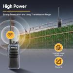 Retevis MateTalk C4 Two Way Radio Long Range,Hands Free Walkie Talkie with Shoulder Mic,Smart Voice Control,19-Hours,Noise Reduction,Type-C,Repeater Capable,GMRS 2 Way Radio for Work Jobsite (6 Pack)