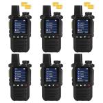 Global Lifetime Free 4G LTE PoC Walkie Talkies Nationwide PTT Two Way Radios Unlimited Range Long Distance Push-to-Talk Over Cellular Radios for Family, Logistics & Company 6pcs with SIM Card (6)