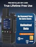 Global Lifetime Free 4G LTE PoC Walkie Talkies Nationwide PTT Two Way Radios Unlimited Range Long Distance Push-to-Talk Over Cellular Radios for Family, Logistics & Company 6pcs with SIM Card (6)
