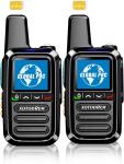 Global Lifetime Free Rapid Walkie Talkies 4G LTE PoC PTT Two Way Radios 2PCS SIM