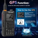 TIDRADIO TD-H9 10Watt GPS/APRS GMRS Radio Handheld(4PCS Battery),Spectrum Analysis,SMS Message Text, Bluetooth Programming(APP/PC),Web Upgrade,Compass,Multi-Band Long Range Walkie Talkies,NOAA,AM,FM