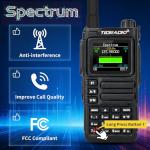 TIDRADIO TD-H9 10Watt GPS/APRS GMRS Radio Handheld(4PCS Battery),Spectrum Analysis,SMS Message Text, Bluetooth Programming(APP/PC),Web Upgrade,Compass,Multi-Band Long Range Walkie Talkies,NOAA,AM,FM