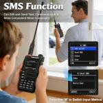 TIDRADIO TD-H9 10Watt GPS/APRS GMRS Radio Handheld(4PCS Battery),Spectrum Analysis,SMS Message Text, Bluetooth Programming(APP/PC),Web Upgrade,Compass,Multi-Band Long Range Walkie Talkies,NOAA,AM,FM