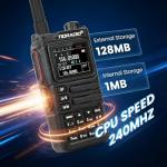 TIDRADIO TD-H9 10Watt GPS/APRS GMRS Radio Handheld(4PCS Battery),Spectrum Analysis,SMS Message Text, Bluetooth Programming(APP/PC),Web Upgrade,Compass,Multi-Band Long Range Walkie Talkies,NOAA,AM,FM