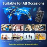 Tidradio TD-M15 Rapid Global Walkie Talkies 5000 Mile Long Range Poc 2 Radios