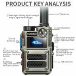 （Lifetime Free） Global Unlimited Range 4G LTE PoC Rapid Walkie Talkies Silver 