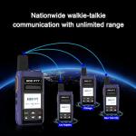Lifetime Free Global 4G LTE PoC Walkie Talkies | Unlimited Nationwide Range PTT Radios with Dedicated SIM Card & Noise-Canceling Headset, Professional Business Communication Tool (2-Pcs)