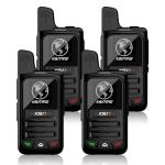 Global Lifetime Free Rapid Walkie Talkies Unlimited Range Nationwide PTT 4G LTE PoC Long Range Two Way Radios Long Distance 5000 Miles Professional for Family,Outdoor,Logistics (4 Pack with SIM)