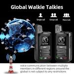 Global Lifetime Free Rapid Walkie Talkies Unlimited Range Nationwide PTT 4G LTE PoC Long Range Two Way Radios Long Distance 5000 Miles Professional for Family,Outdoor,Logistics (4 Pack with SIM)
