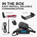 Midland MXT115P PRO MicroMobile GMRS Two-Way Radio – 15-Watt Mobile Radio with IP67 Waterproof Design, NOAA Weather Radio, Intercom & PA Capability, Magnetic Mount Antenna, Vehicle GMRS Radio