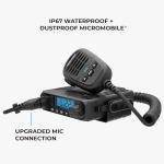 Midland MXT115P PRO MicroMobile GMRS Two-Way Radio – 15-Watt Mobile Radio with IP67 Waterproof Design, NOAA Weather Radio, Intercom & PA Capability, Magnetic Mount Antenna, Vehicle GMRS Radio