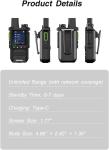 Lifetime Free Global Walkie Talkies Unlimited Range 4G Poc Radio Nationwide Hand