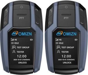 OMIZN BK Walkie Talkie Unlimited Range, 4G LTE POC Two Way Radio with AES256 Encrypted Noise Reduction Type-C Charging for Commercial, Industrial, Family, Security, Outdoor