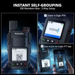 TomoLink PoC Radio 2-Pack - Unlimited Range 4G LTE Walkie Talkies for Adults