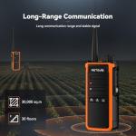 Retevis C5B 2 Way Radio Long Range with Speaker Mic, Waterproof, Group Call, GMRS Radio, High Output, Repeater Compatible, NOAA, Commercial Walkie Talkie for Construction, Agriculture, 4 Pack
