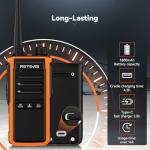 Retevis C5B 2 Way Radio Long Range with Speaker Mic, Waterproof, Group Call, GMRS Radio, High Output, Repeater Compatible, NOAA, Commercial Walkie Talkie for Construction, Agriculture, 4 Pack