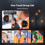 Retevis C5B 2 Way Radio Long Range with Speaker Mic, Waterproof, Group Call, GMRS Radio, High Output, Repeater Compatible, NOAA, Commercial Walkie Talkie for Construction, Agriculture, 4 Pack