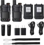 TomoLink PoC Radio 2-Pack - Unlimited Range 4G LTE Walkie Talkies for Adults