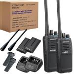 KENWOOD ProTalk NX-P1202AV VHF Two-Way Portable Radio, 2 Radio Value Pack, 2W, 64 Channels & 4 Zones, 1,000 mW Loud Speaker, 11 Mil-Spec 810 (C/D/E/F/G) & IP54/55