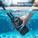 (Lifetime Free) Rapid Dual-Mode GPS Global Unlimited Range Walkie Talkies Long Range Two Way Radio with 4G LTE PoC & UHF PTT,Encrypted Calls,IP68 Waterproof for Outdoor,Logistics & Emergency(8-Pack)