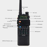 Baofeng UV-5R 8W Handheld Ham Radio with 3800mAh Battery Dual Band Two-Way Radio Long Range Walkie Talkies Pack of 6 for Hiking Camping Hunting Skiing Trip (Black)
