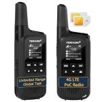 TIDRADIO TD-M2 Rapid 4G LTE Global Walkie Talkies Longe Range, Unlimited Range PoC Radios, Long Distance Two-Way Radio with SIM Cards, APP Manage Groups, for Family, Logistics, Company, 2 Pack
