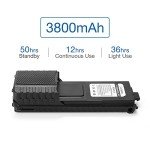 Baofeng UV-5R 8W Handheld Ham Radio with 3800mAh Battery Dual Band Two-Way Radio Long Range Walkie Talkies Pack of 6 for Hiking Camping Hunting Skiing Trip (Black)