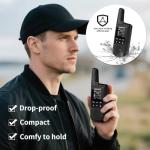 TIDRADIO TD-M2 Rapid 4G LTE Global Walkie Talkies Longe Range, Unlimited Range PoC Radios, Long Distance Two-Way Radio with SIM Cards, APP Manage Groups, for Family, Logistics, Company, 2 Pack