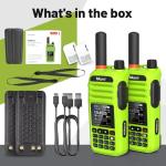 Talkpod N39plus Rapid Walkie Talkie Unlimited Range, PoC Radios Nationwide PTT Two Way Radios Long Distance for Family, Logistics, Company with sim Card, 2 Pack (Green)