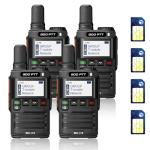 GODPTT Global Walkie Talkie【Free for Life】, Long Range Radio, Nationwide Unlimited Range, 4G LTE PoC Two-Way Radio, Stable Signal, Long Battery Life, Max Durability (4-Pack)