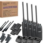 KENWOOD ProTalk NX-P1300AU UHF Business Radio – 4 Radio Value Pack, 5W, 64 Pre-Programmed Channels, Up to 15-Hour Battery,1,000 mW Speaker, MIL-STD 810 & IP54/55, Upgradable NXDN Digital