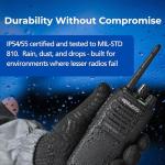 KENWOOD ProTalk NX-P1300AU UHF Business Radio – 4 Radio Value Pack, 5W, 64 Pre-Programmed Channels, Up to 15-Hour Battery,1,000 mW Speaker, MIL-STD 810 & IP54/55, Upgradable NXDN Digital