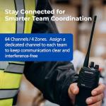 KENWOOD ProTalk NX-P1300AU UHF Business Radio – 4 Radio Value Pack, 5W, 64 Pre-Programmed Channels, Up to 15-Hour Battery,1,000 mW Speaker, MIL-STD 810 & IP54/55, Upgradable NXDN Digital