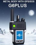 Global-PTT G6Plus 4G LTE Two-Way PoC Radios with GPS SOS - Nationwide Coverage Unlimited Communication Range - Metal Body Walkie Talkies (Silver)
