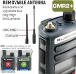 Rugged Radios Bundle GMRS Two Way Handheld Radio Walkie Talkie for Hiking Camping Overlanding Off Road – Features Grey Long Range Weather Channels and Rechargeable Battery