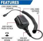 Rugged Radios Bundle GMRS Two Way Handheld Radio Walkie Talkie for Hiking Camping Overlanding Off Road – Features Grey Long Range Weather Channels and Rechargeable Battery